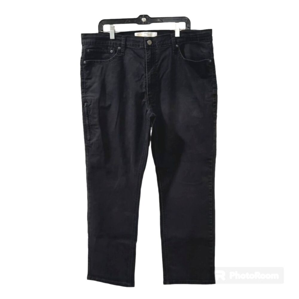 Signature by Levi Strauss Mens 40x30 Black Athletic Fit Stretch Straight Jeans
